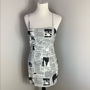 NWOT Superdown Newsprint dress Size Small